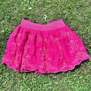 Aeropostale Pink Bubble Mini Skirt Smocked Casual